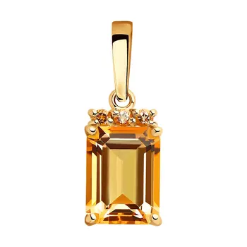 

Sokolov pendant in Gold with Topaz Swarovski,Crystals, fashion jewelry, gold, 585, women's male, pendants for neck women