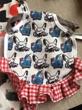 Delantal elástico para silla de pollo, Protector de plumas en la espalda, ajustable, ropa para mascotas, vestido para aves de corral