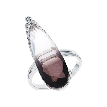 

Silver ring with sieve and cubic zirconium sunlight sample 925