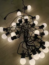 Bulb-String-Lights Globe Garland Cafe-Decoration Christmas Holiday IP65 Outdoor Waterproof
