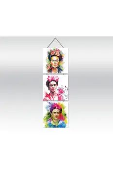 

Frida Kahlo Triple Wooden Mdf Poster Hot Sale Decoration Item Home Gift Retro Style Feminism Painter Artist