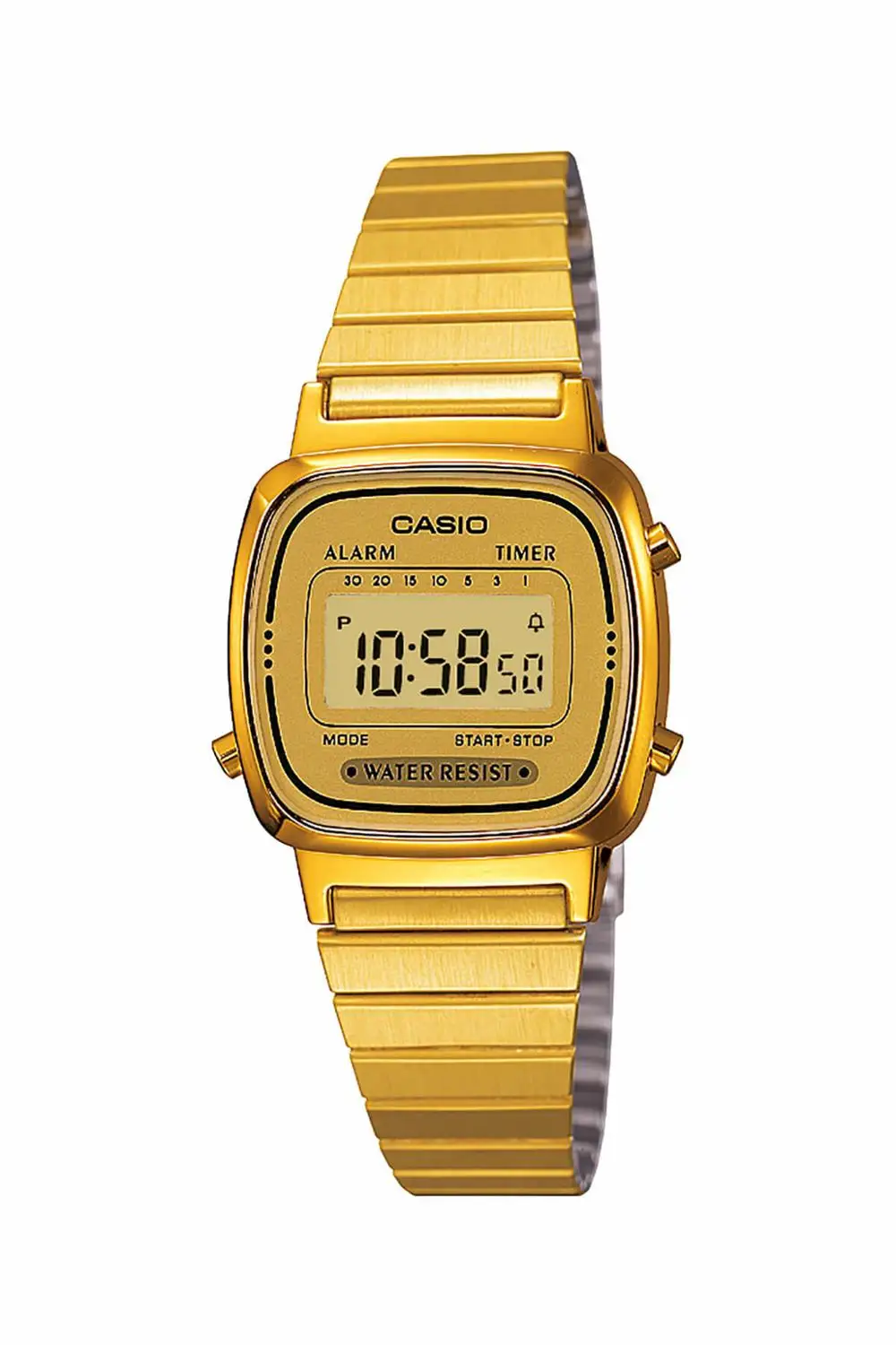 Оригинальные Casio LA670WGA-9DF женские часы брендовые Роскошные Кварцевые водонепроницаемые цифровые женские часы - Цвет: Gold