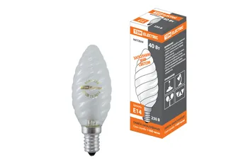 

Filament lamp "Twisted Candle" matte 40 W-230 V-E14 TDM
