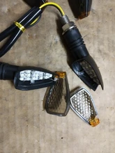 Luces LED intermitentes universales para motocicleta, accesorio de iluminación indicador de señal largo y corto, para giro, de color ámbar, set de 4 unidades