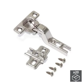 

Lot of 20 hinges supercodo X10 Emuca with opening 95 ° and supplements to screw