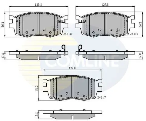 Колодки тормозные дисковые COMLINE CBP31519|Тормозной цилиндр| |