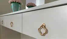 Gold Cabinet Furniture-Handle Drawer-Knobs-Hardware Pulls Kitchen NAIERDI Vintage European