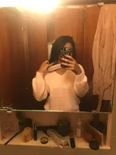 Cashmere Sweater Jumpers Turtleneck MEIYANGYOUNG Fluffy Pullovers Knitted-Jacket Pink