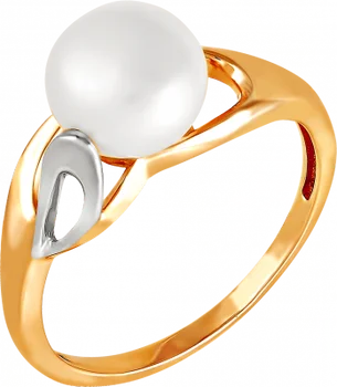 

Примаэксклюзив ring with 1 Pearl in red gold