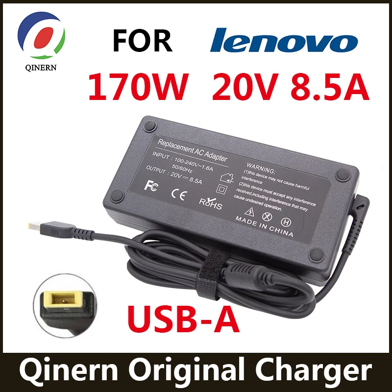 

20V 8.5A 170W USB AC Adapter Charger for Lenovo Yoga 45N0375 4X20E50574 PA-1171-71 ADL170NLC3A, 4X20E50582 For Lenovo W540 T451