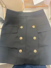 Skirt Lion-Buttons Metal Designer Embellished Career High-Street Women's Newest