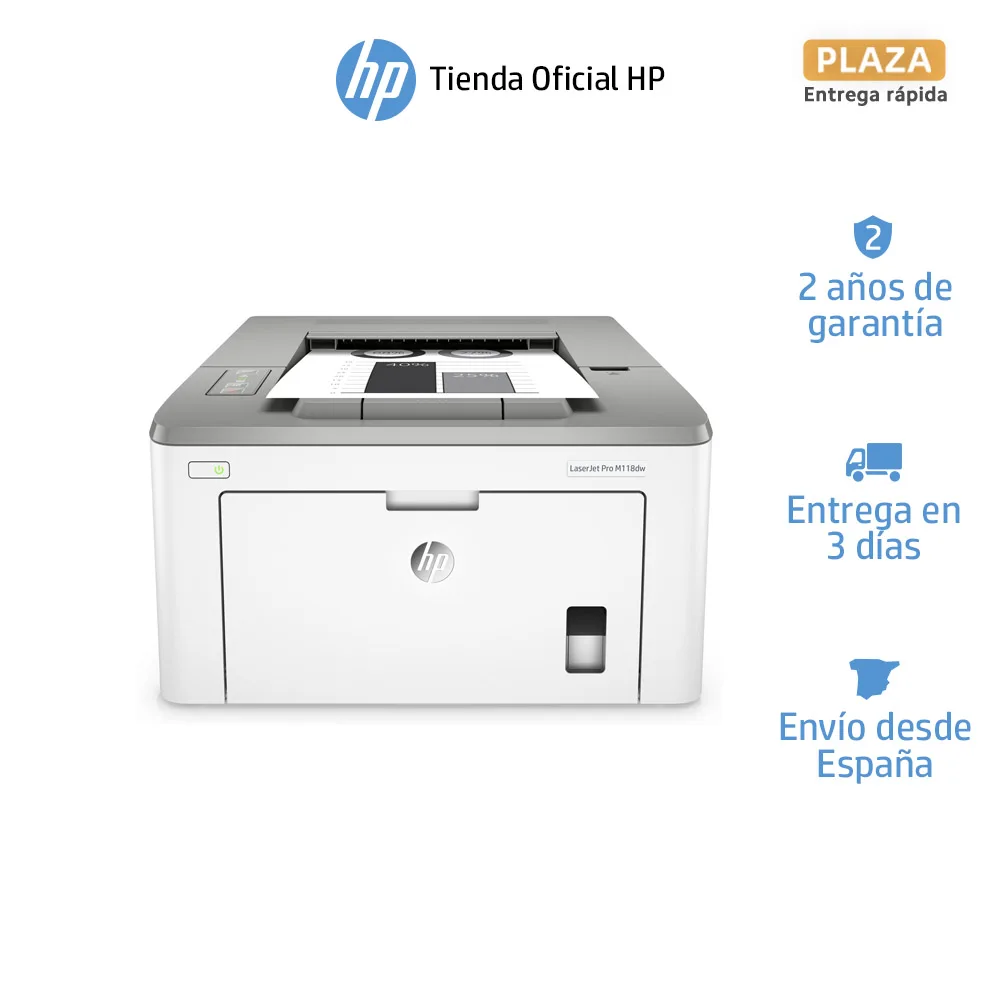 HP Impresora LaserJet Pro M118dw (4PA39A), impresión doble cara automática,  app HP Smart, WiFi, USB, Ethernet, impresión láser|Impresoras| - AliExpress