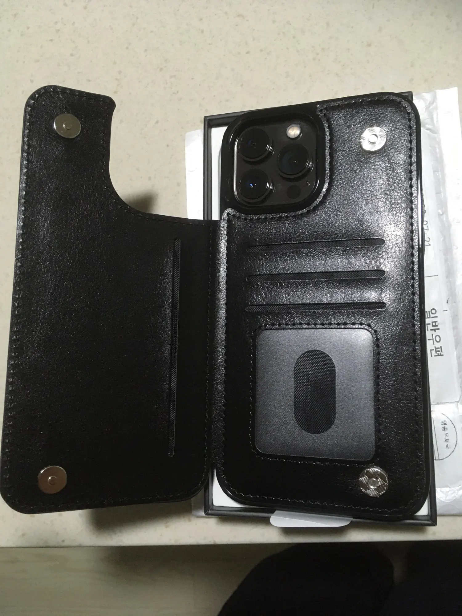Flip Leather Case For iPhone Cover photo review