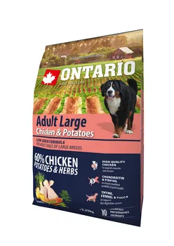 

Ontario for dogs of large breeds with chicken and potatoes 2,25 kg x 2 PCs