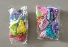 Muñecas de arcoíris de madera de ganchillo, en gorros para Pastel, bloques apilables, muñecas NATURALES DE MADERA EN sombrero tejido, juguete Montessori, 6/12 Uds.