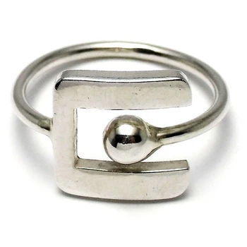 

Silver Ring 925 Sterling m size 18 open head [1895]