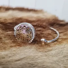 Pulsera de aromaterapia de acero inoxidable, difusor de Aroma, Perfume de medallones, aceites esenciales, pulseras de árbol de la vida