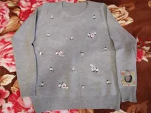 Lcybhe-suéter de punto bordado para mujer, Jersey de punto y punto, Jersey de punto para mujer, Jersey de punto para mujer 2021