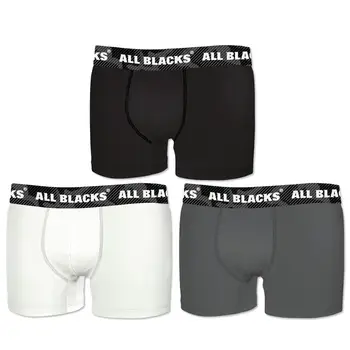 

Pack 3 boxer shorts ALL BLACKS for men in various Colour