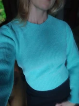 Womens Sweater Pullovers Jumpers Warm Colorfaith Korean Lady New Short Sweet Solid Minimalist