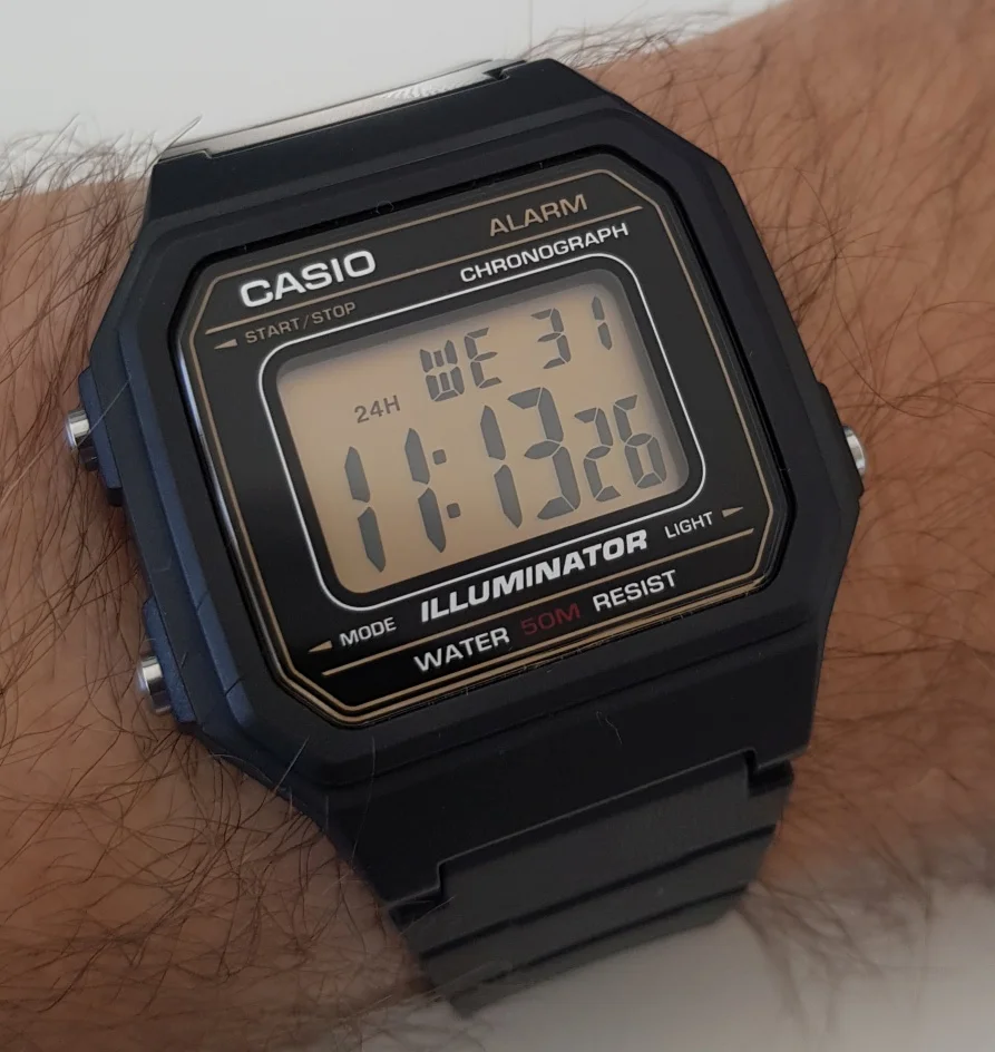 Military men's watch Casio W217H 9AV black rubber strap|Digital Watches| -  AliExpress