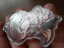 Genshin-Llavero de 11 estilos, Base de acrílico, regalo para seguidores, Genshin Impact Zhongli Diluc Venti Paimon