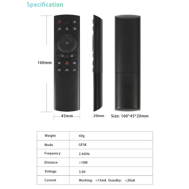Remote Control For Android TV OT-DVC10 G20 Universal Voice Control.