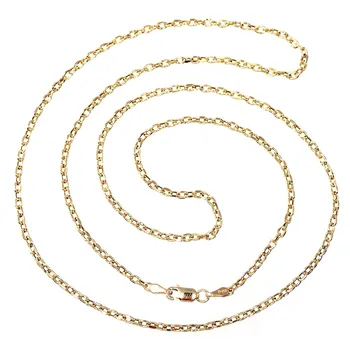 

18k gold chain model Link forced 60cm. Hollow unisex width 2mm.