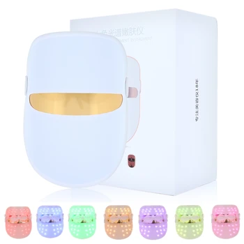 

7 Colors Light Therapy Facial Mask Skin Rejuvenation Electroporation Led Photon Reduce Wrinkle Dropshipping Beauty Skincare Tool