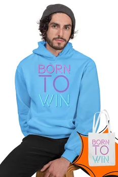 

Angemiel Wear Win For Born Blue Men 'S Hooded Sweatshirt Bags Kombin