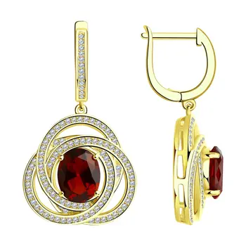 

Sokolov silver drop earrings,with stones, fashion jewelry, 925, women's male, long earrings