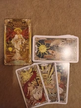 Cartas de tarot oráculo, cartas de tarot Art Nouveau doradas, juegos de mesa, cartas de Palying para juego de fiesta, gran oferta
