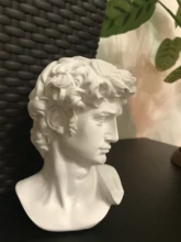 Sculpture Art-Craft Head-Portraits Room-Decor David-Statue Gypsum Practice Michelangelo