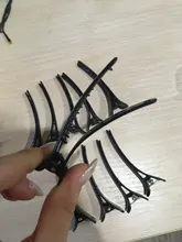 Hair-Clip Styling-Tools Salon Alligator Professional Plastic Black Single DIY 10PCS Prong