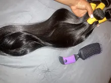 Extensión de cabello humano brasileño liso, 28, 30, 32 y 40 pulgadas, 1, 3, 4 mechones, Remy Natural sin procesar, doble estiramiento, venta al por mayor