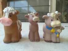 Figuras de Fisher para niños, mini personas, animales del zoo, ballena, león, juguetes de figuras de personajes animados, regalo de Navidad, 1 ud.