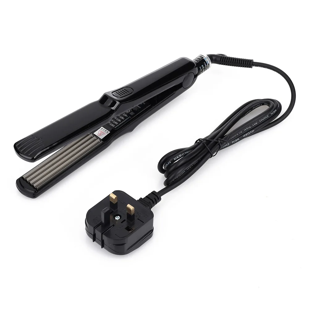 UK plug Щипцы для завивки волос профессиональные щипцы Керамические Гофрированные щипцы для завивки волос стайлер Электрический гофрированный волнистый волос - Цвет: UK plug