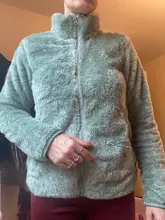 Fleece Jacket Coat Sweater Cardigan Windbreaker Spring Women Hooded-Warmer Wool Female