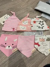 Baby-Hats Caps Newborn 0-6-Months 100%Cotton Printed for 3pcs-Per-Lot KF268