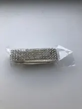 Pulsera elástica con diamantes de imitación de cristal para mujer, brazalete de oro ostentoso, joyería nupcial para boda, 4/5/8 filas