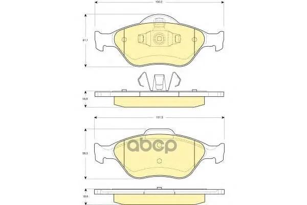Колодки Тормозные Ford Fiesta 9501/01/Fusion 01 Передние Girling 6114192 Girling арт. 6114192