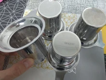 Colador de té separador de hojas de té, embudo de borde redondo, filtro de malla de alambre individual de acero inoxidable