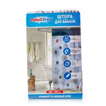 

Bath Curtain Haus Frau polyester "beige circles"