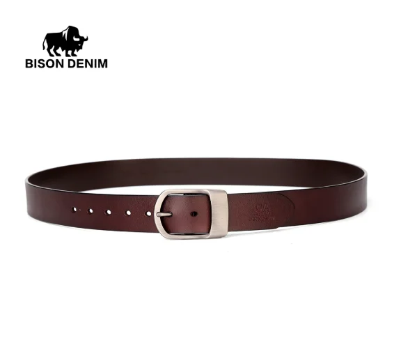 Мужской ковбойский пояс из натуральной кожи Bison Denim N71228