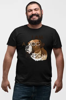 

Angemiel Wear I Am A Dog Person Black Men 'S Cotton Big Size T-Shirt