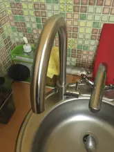 Frap-grifos de acero inoxidable para cocina, mezclador de un solo Mango, de un solo orificio, para fregadero, Y40107