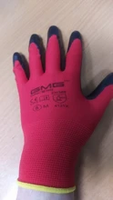 Guantes de trabajo GMG CE EN388, protección de seguridad de nitrilo suave, color rojo y negro, a prueba de aceite, mecánicos, 6 pares, gran oferta