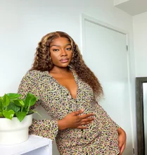 ALICE-pelucas de cabello humano rizado con malla frontal, cabello con cierre superior de cuero cabelludo de 150% de densidad, no Remy