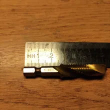 Taladro titanio plateado caña hexagonal HSS rosca de tornillo broca métrica taladro Bits máquina para tornillos compuesto M3 M4 M5 M6 M8 M10 herramientas de mano