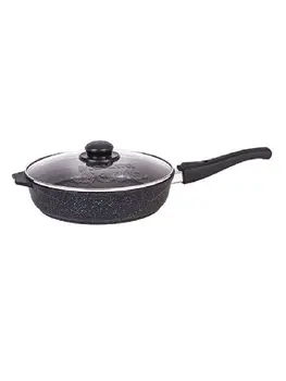 

Frying pan with removable handle and lid granite star